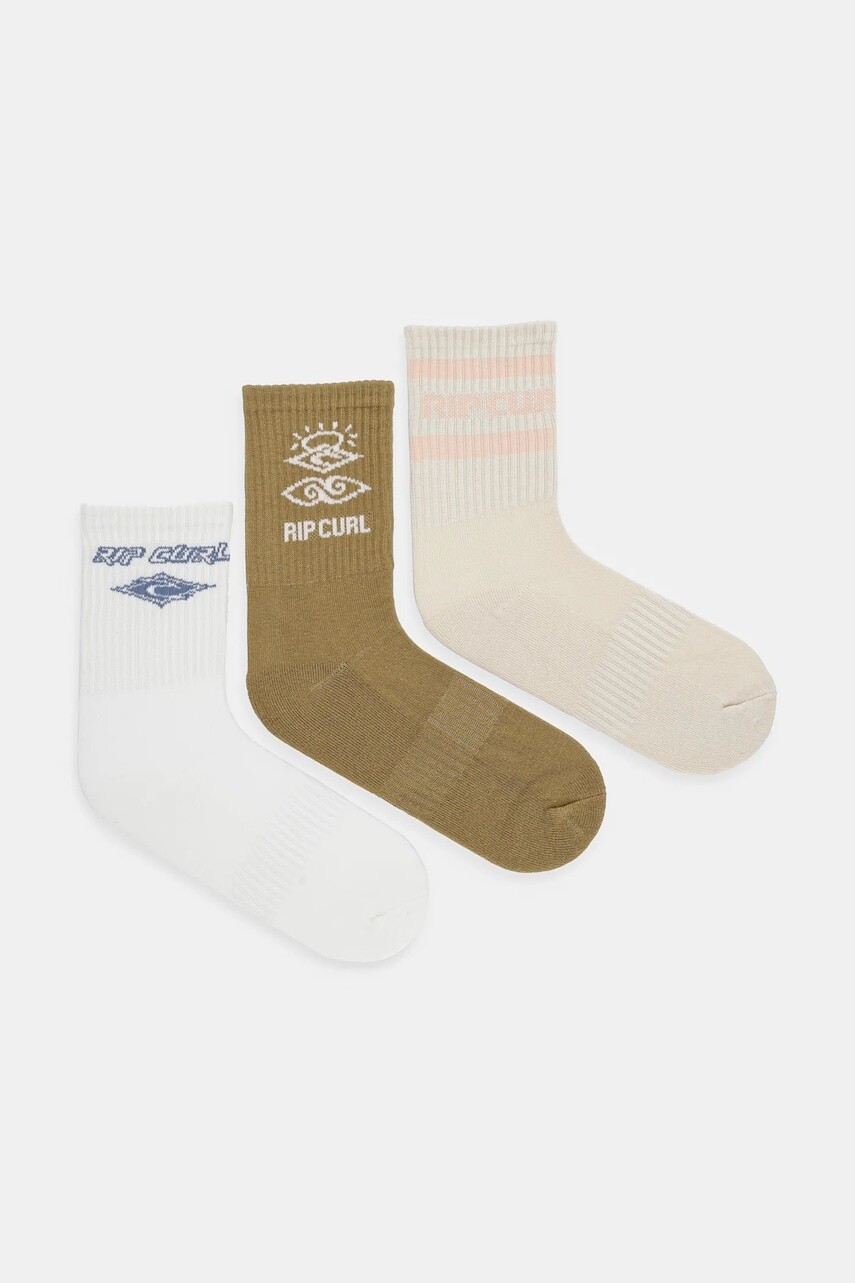 Ponožky Rip Curl 3-pak béžová farba, 00EWSO
