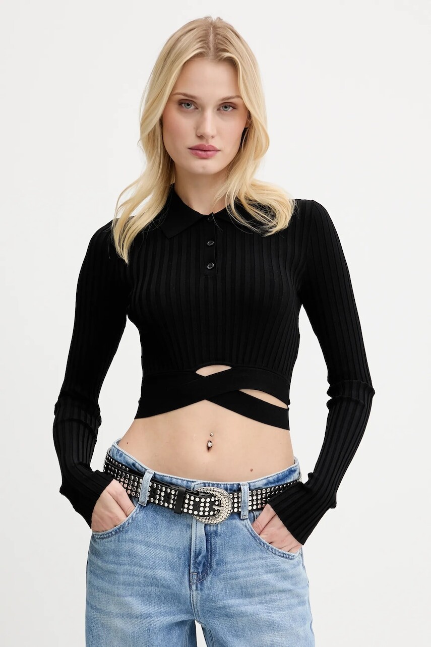Sveter Miss Sixty čierna farba, ľahké, 6S2RJ03800