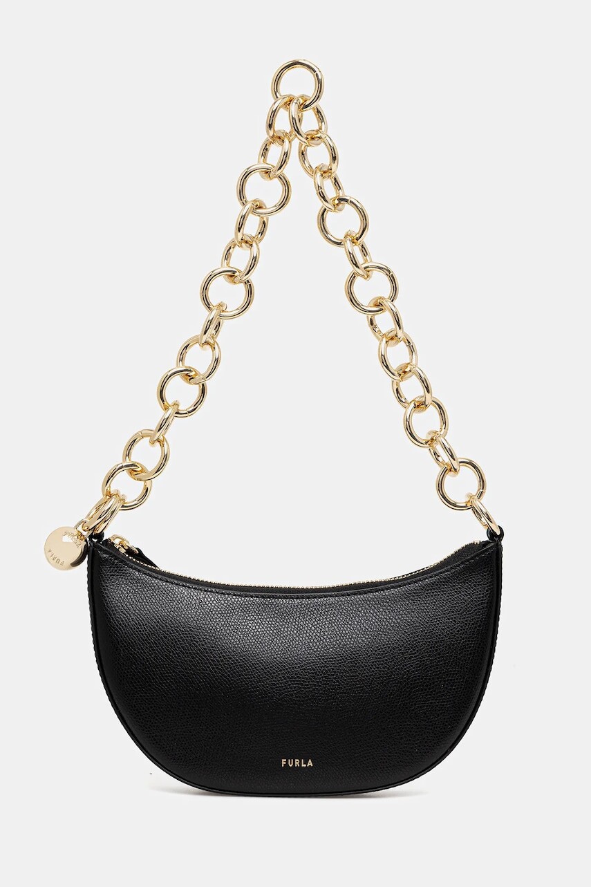 Kožená kabelka Furla čierna farba, WE00767.BX3991.O6000