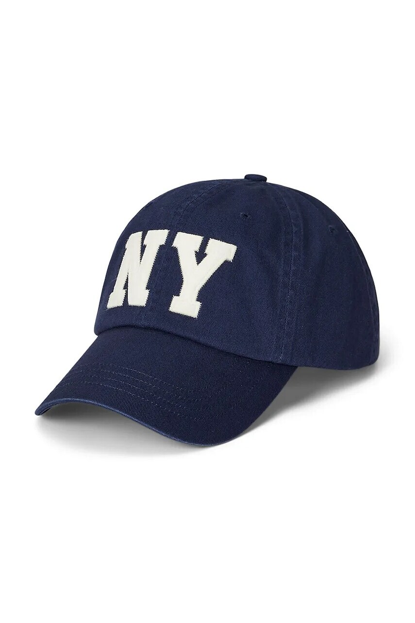 Bavlnená šiltovka Polo Ralph Lauren tmavomodrá farba, s nášivkou, 710972675