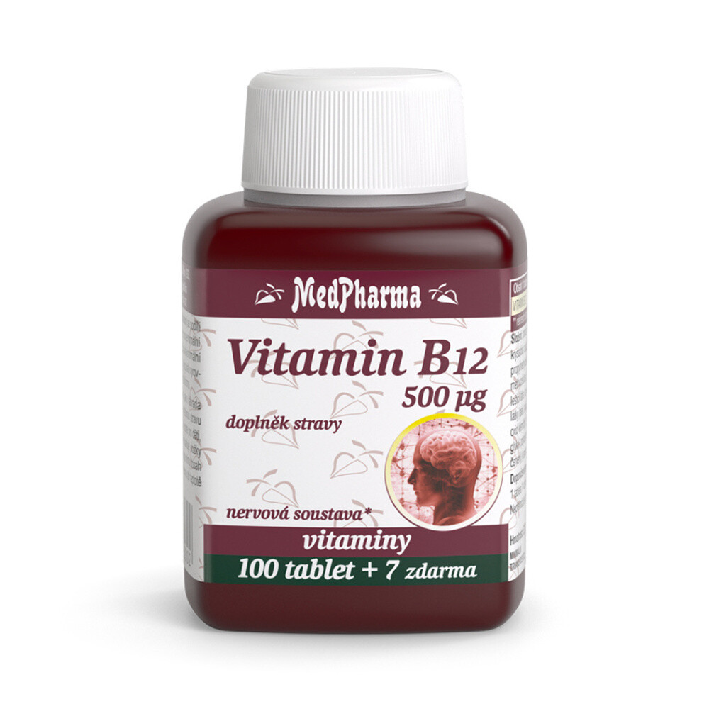 MEDPHARMA Vitamín B12 500 mcg 107 tabliet, poškodený obal
