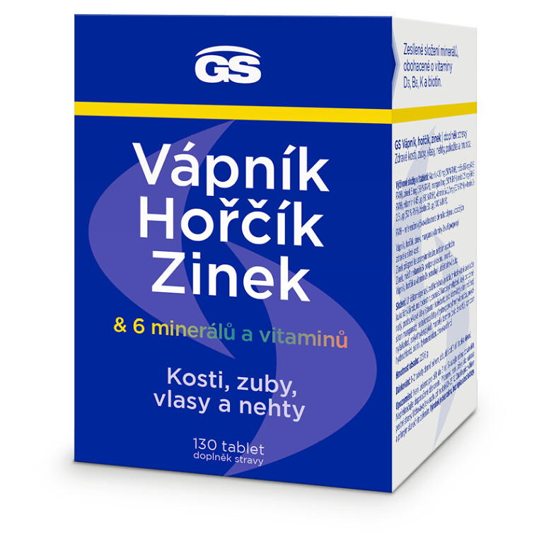 GS Vápnik horčík zinok 130 tabliet, poškodený obal