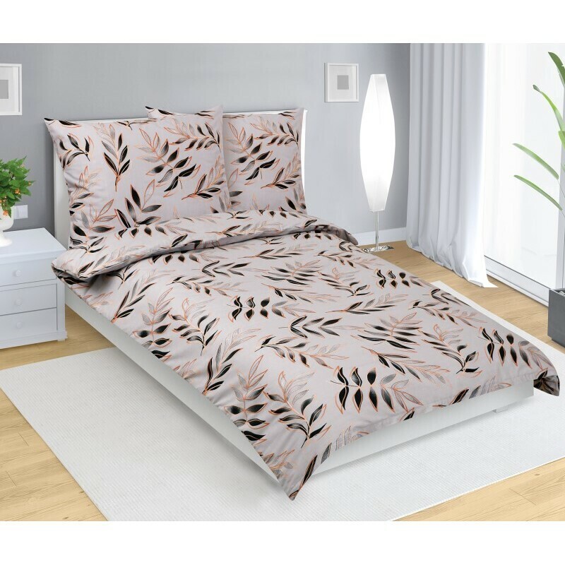 Bavlnená posteľná bielizeň Leaf grey , 140 x 200cm, 70 x 90 cm, 140 x 200 cm, 70 x 90 cm