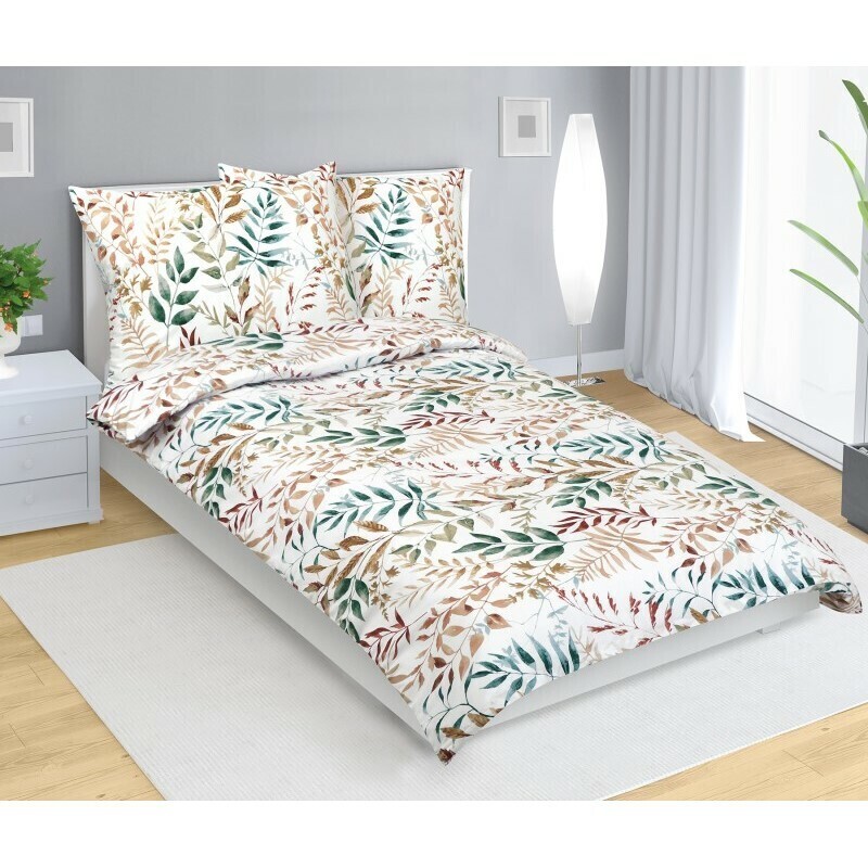 Bellatex Bavlnená posteľná bielizeň Twig beige ,140 x 200 cm, 70 x 90 cm, 140 x 200 cm, 70 x 90 cm