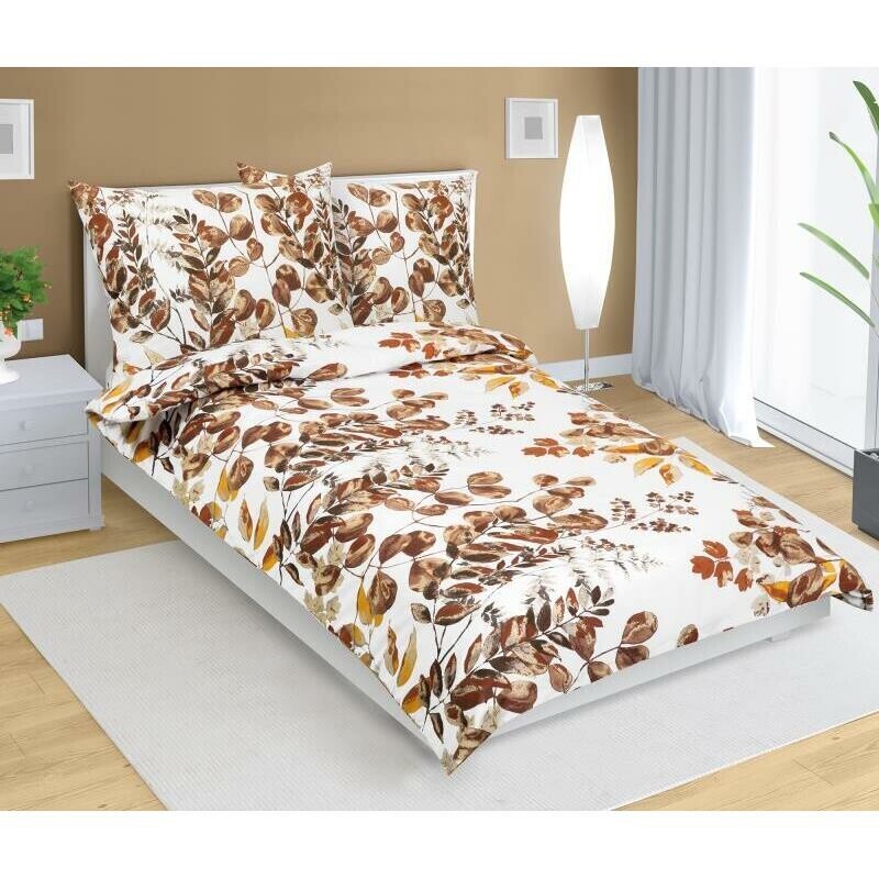 Bellatex Bavlnená posteľná bielizeň Peeling hnedá, 140 x 220 cm, 70 x 90 cm, 140 x 220 cm, 70 x 90 cm
