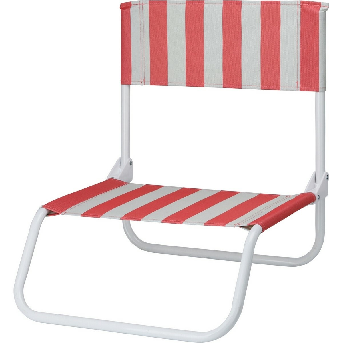 Skladacia plážová stolička Stripes, 65 x 44 x 19 cm, červená