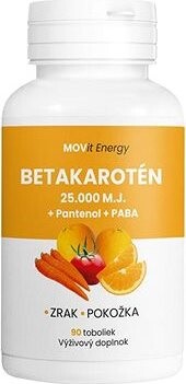 MOVit Betakarotén 25.000 IU + Panthenol + PABA, 90 toboliek