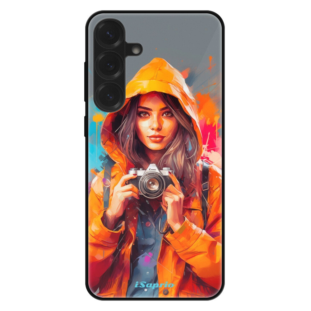 Lesklé puzdro Exclusive iSaprio - Girl with Camera - Samsung Galaxy S25+