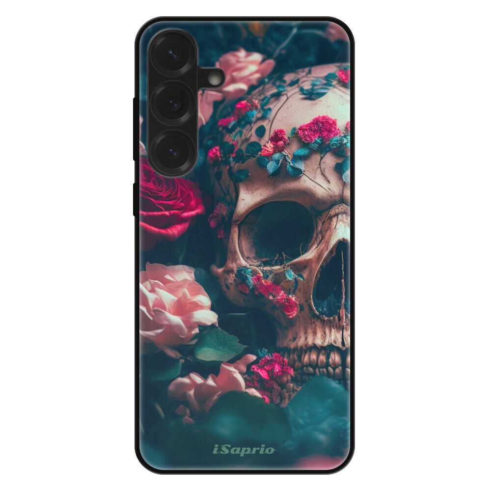Lesklé puzdro Exclusive iSaprio - Skull in Roses - Samsung Galaxy S25+