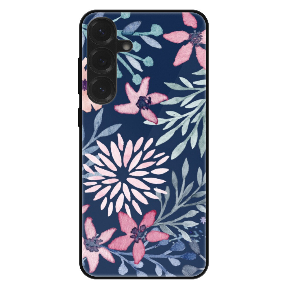 Lesklé puzdro Exclusive iSaprio - Leaves on Blue - Samsung Galaxy S25+