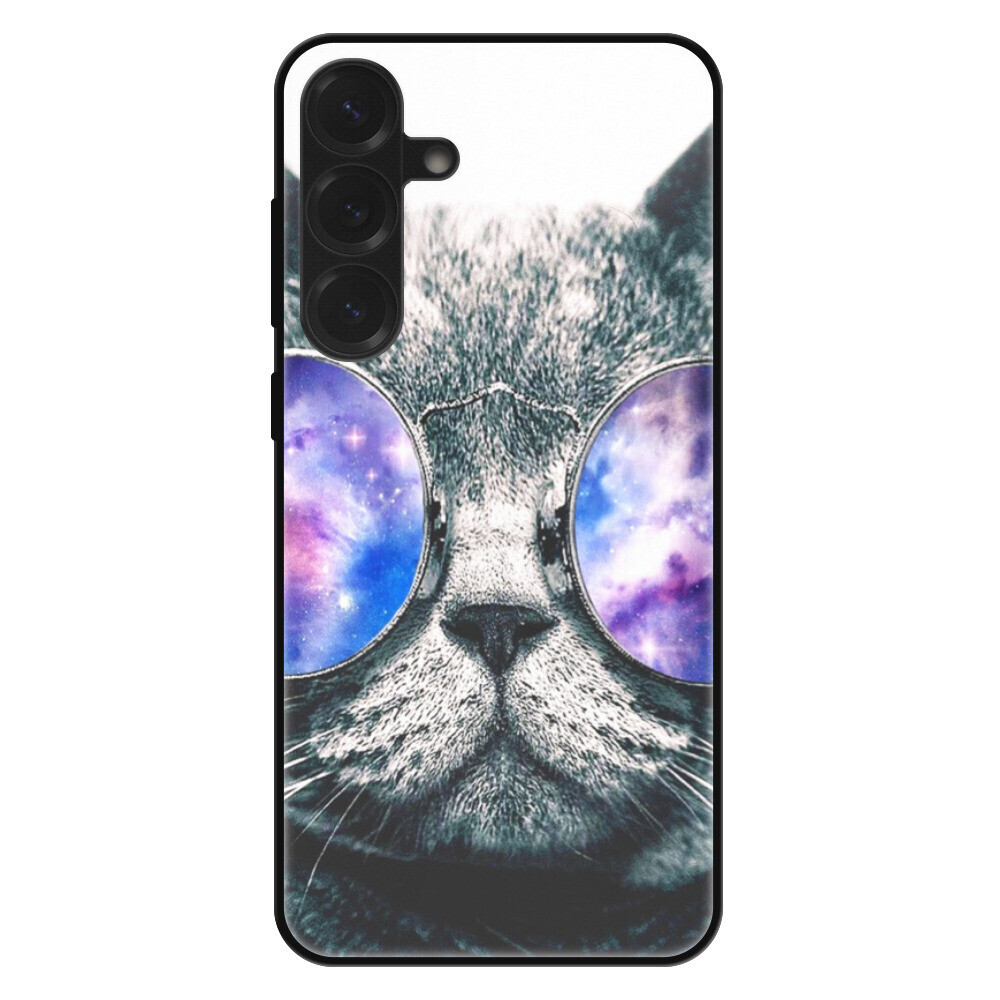 Lesklé puzdro Exclusive iSaprio - Galaxy Cat - Samsung Galaxy S25+