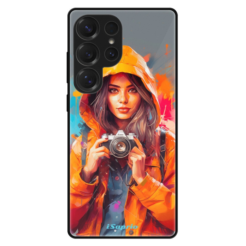 Lesklé puzdro Exclusive iSaprio - Girl with Camera - Samsung Galaxy S25 Ultra