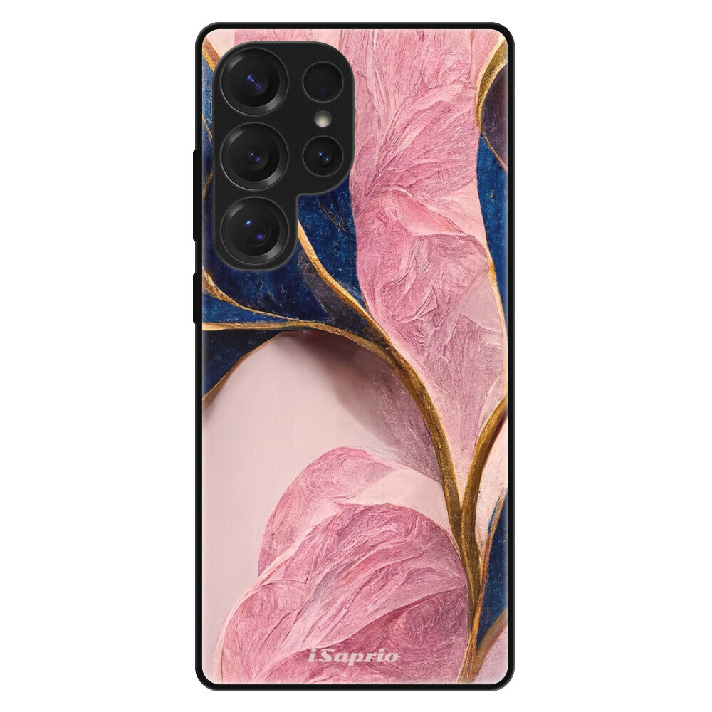 Lesklé puzdro Exclusive iSaprio - Pink Blue Leaves - Samsung Galaxy S25 Ultra