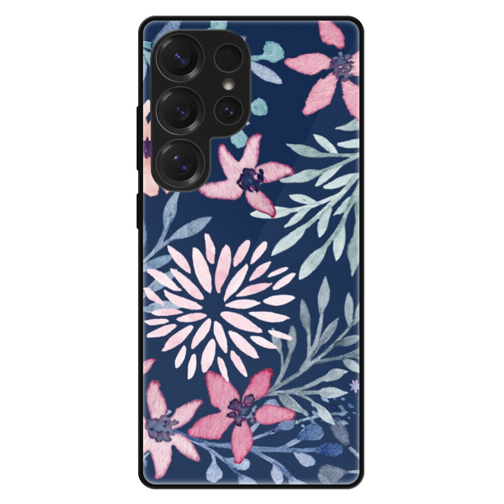 Lesklé puzdro Exclusive iSaprio - Leaves on Blue - Samsung Galaxy S25 Ultra