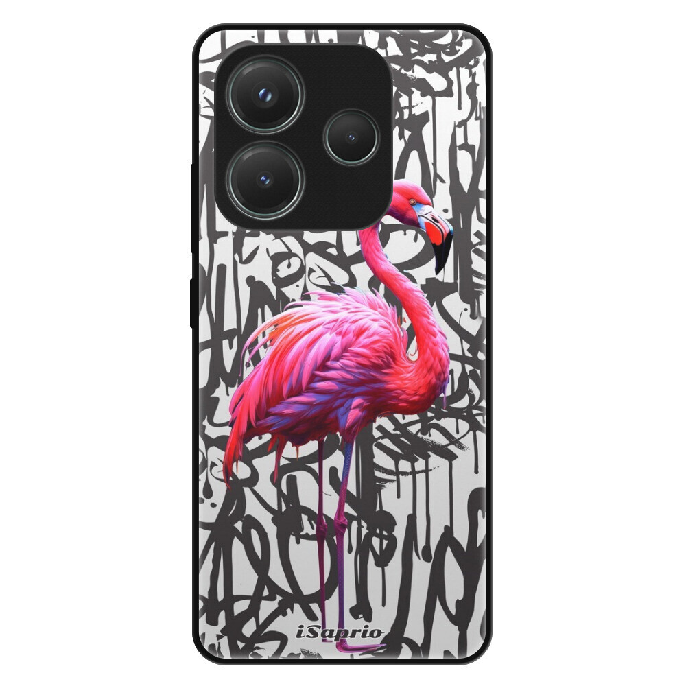 Lesklé puzdro Exclusive iSaprio - Flamingo Graffiti - Xiaomi Redmi Note 14 5G