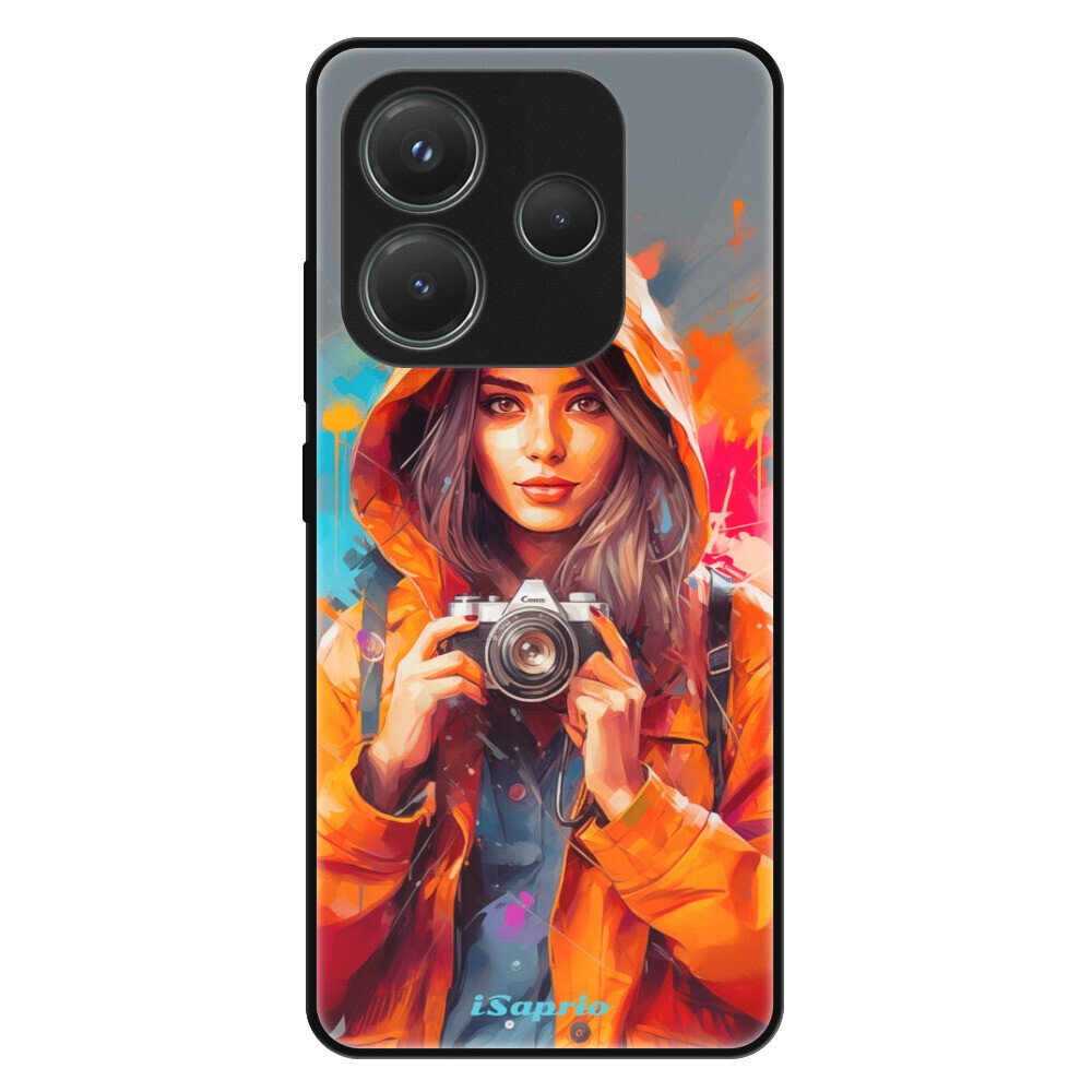 Lesklé puzdro Exclusive iSaprio - Girl with Camera - Xiaomi Redmi Note 14 5G