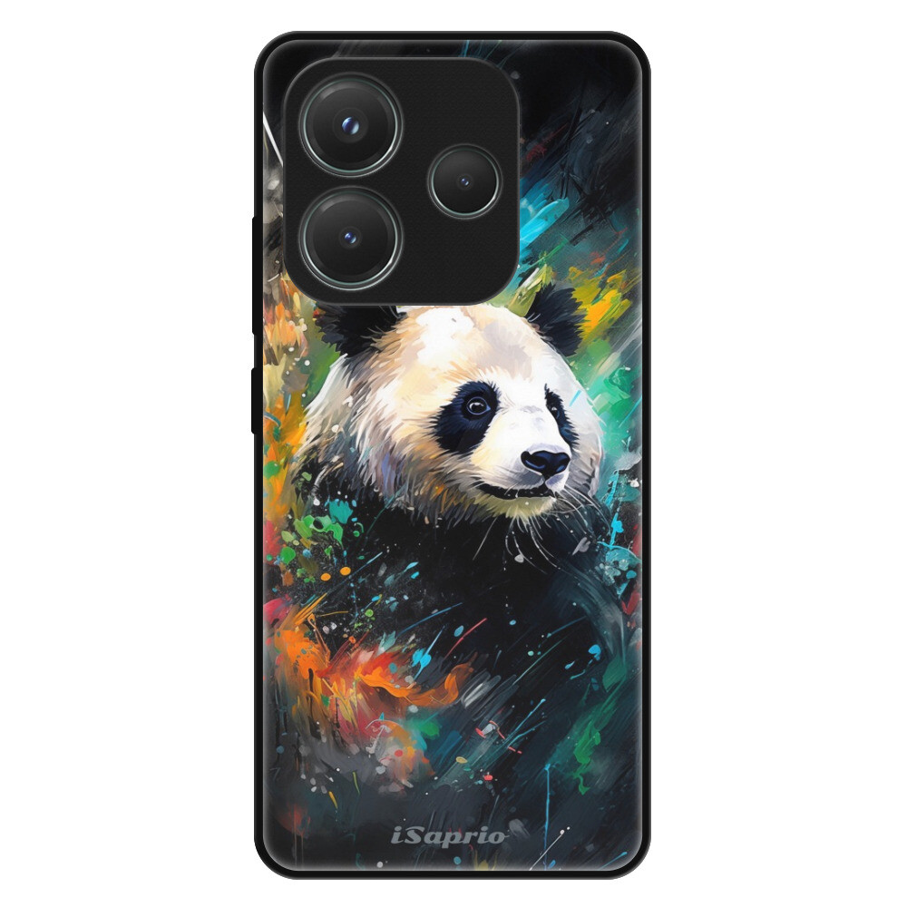 Lesklé puzdro Exclusive iSaprio - Abstract Panda - Xiaomi Redmi Note 14 5G