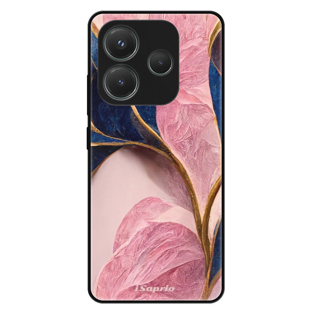 Lesklé puzdro Exclusive iSaprio - Pink Blue Leaves - Xiaomi Redmi Note 14 5G
