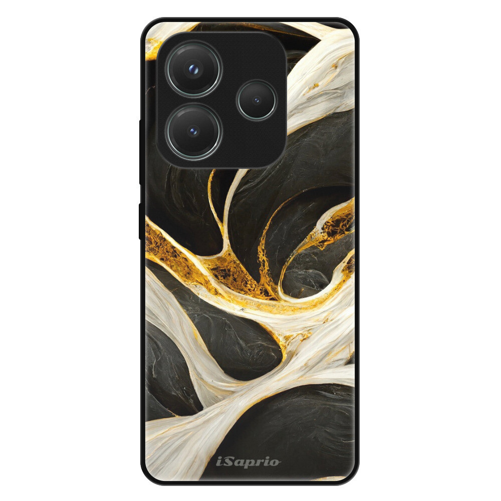 Lesklé puzdro Exclusive iSaprio - Black and Gold - Xiaomi Redmi Note 14 5G