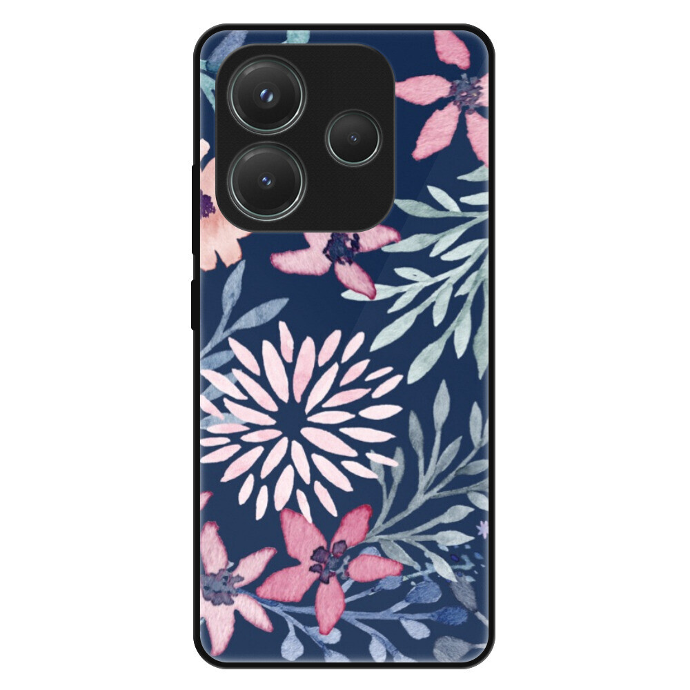 Lesklé puzdro Exclusive iSaprio - Leaves on Blue - Xiaomi Redmi Note 14 5G