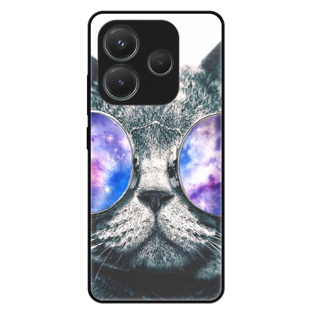 Lesklé puzdro Exclusive iSaprio - Galaxy Cat - Xiaomi Redmi Note 14 5G