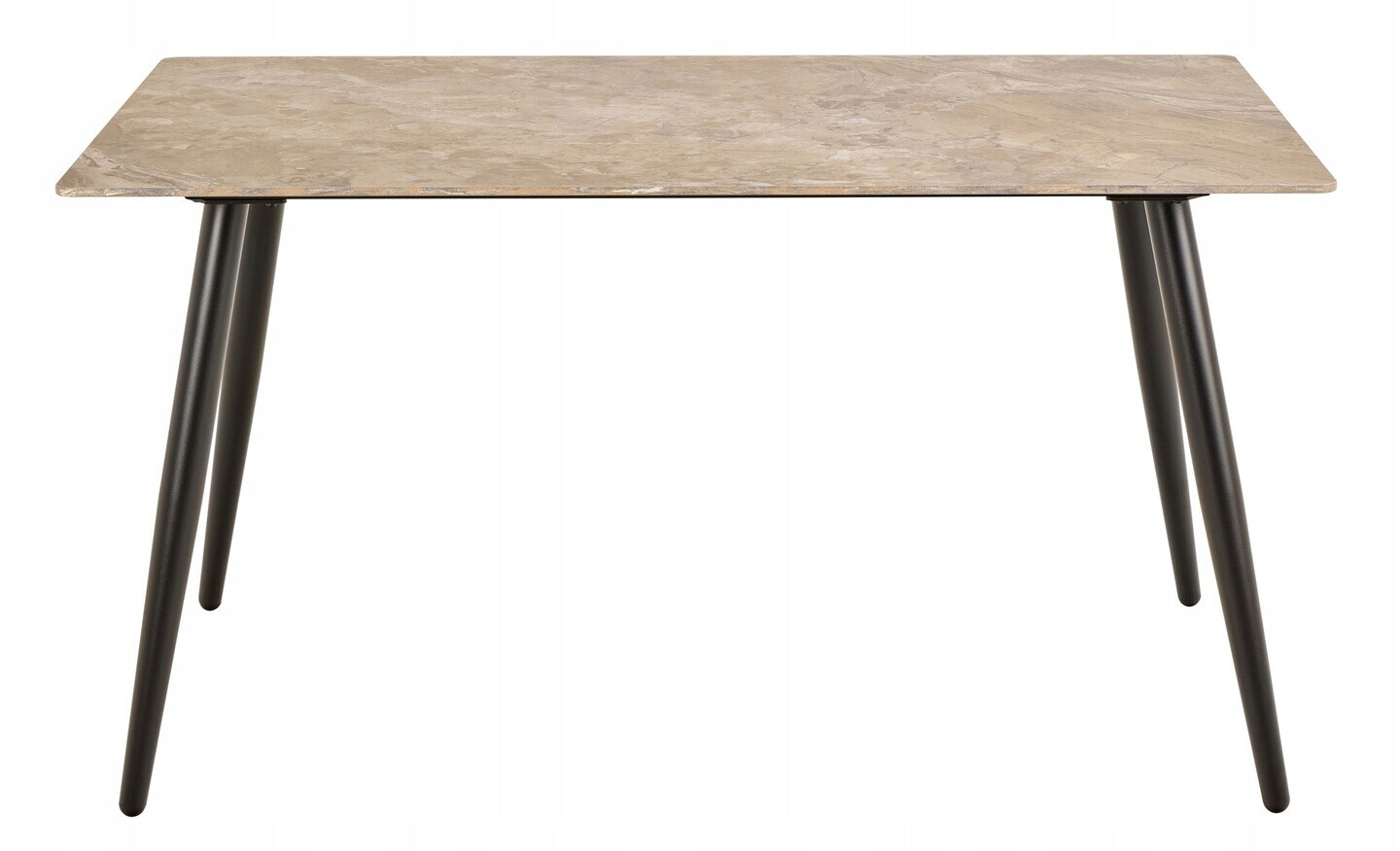 Jídelní stůl Wicklow 140 cm hnědý mramor/černý