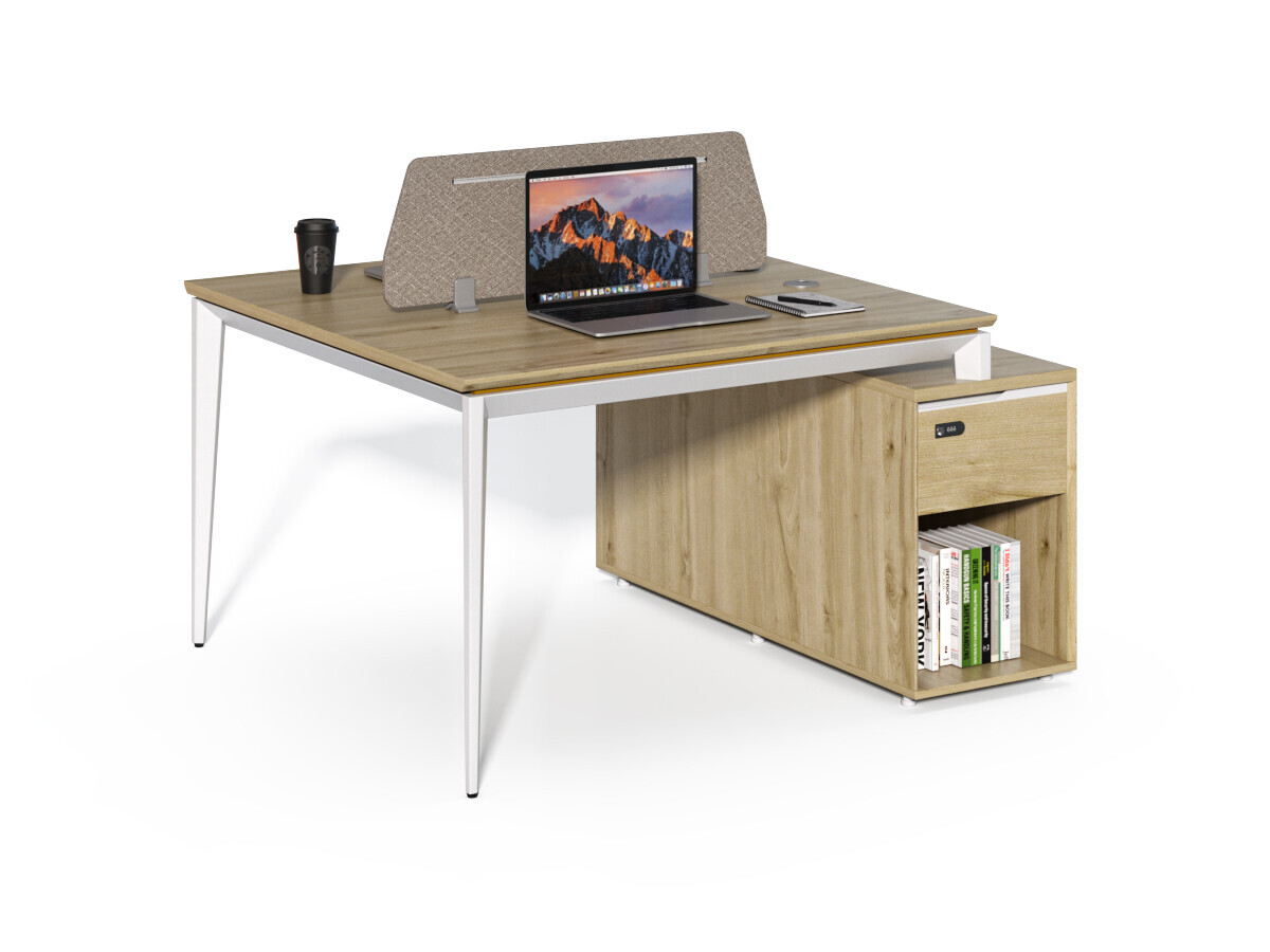 Kancelársky set pre 2 osoby Houseland Profit Max 04 1412 dub/biela