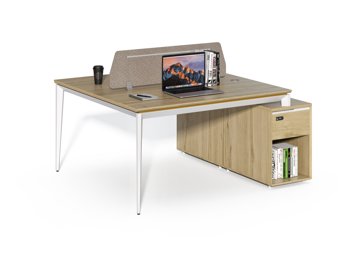 Kancelársky set pre 2 osoby Houseland Profit Max 04 1614 dub/biela