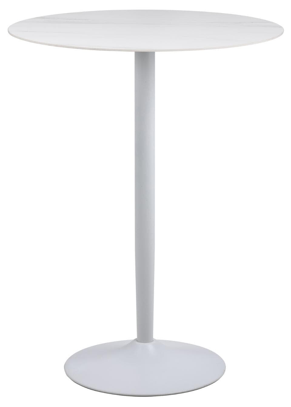 Keramický barový stůl Malta 105 cm bílý mramor