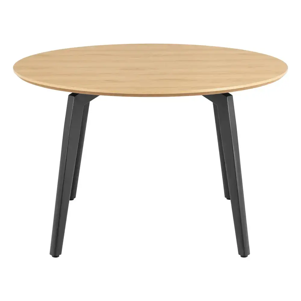 Kulatý jídelní stůl Cadiz 120 cm dub přírodní/černý