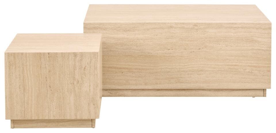 Sada 2 ks konferenčních stolků Dice hnědý kámen