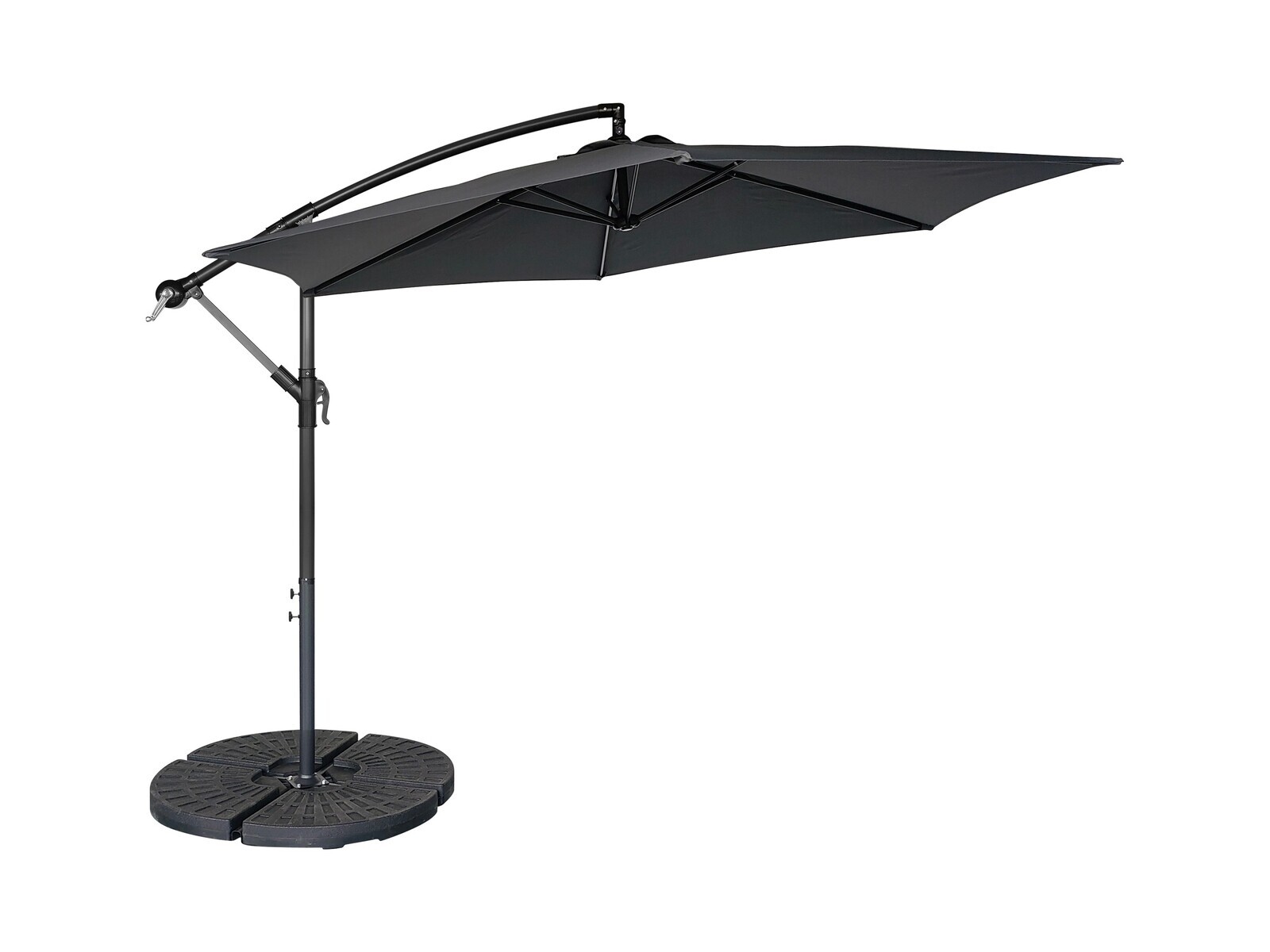 Zahradní slunečník Houseland Tynex 300 cm tmavě šedý