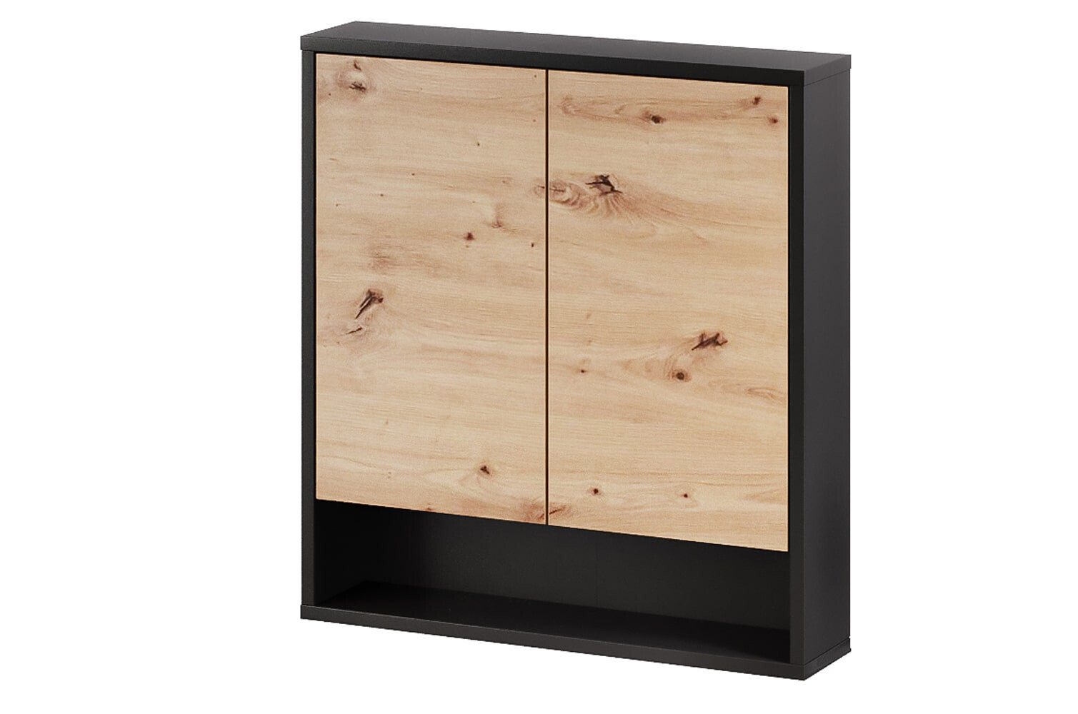 Závěsná horní koupelnová skříňka Mossa 72 60 cm dub Artisan/černá