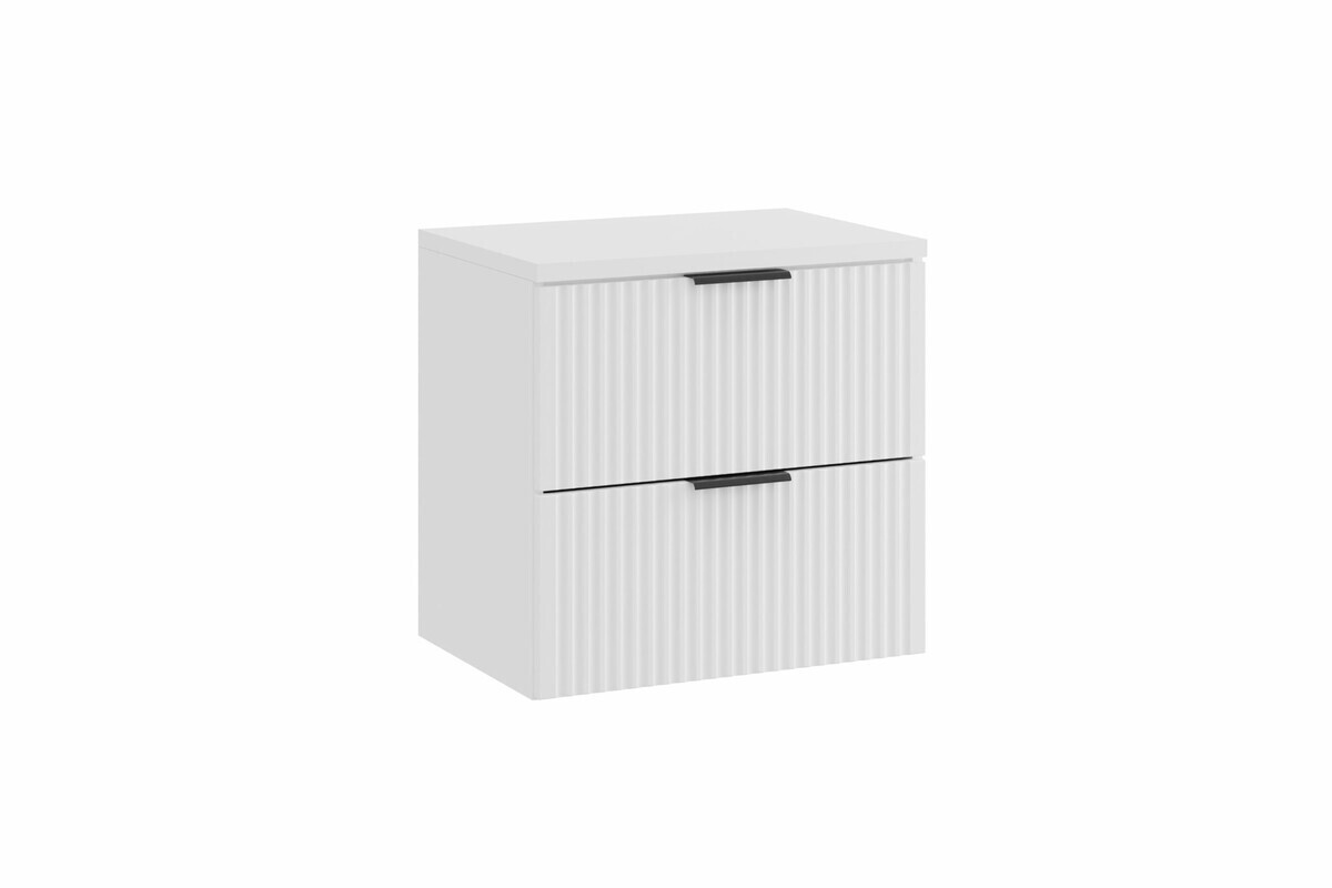 Závěsná skříňka pod umyvadlo Casad s deskou 60 cm bílá