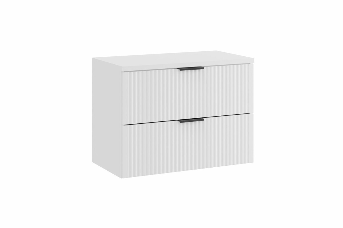 Závěsná skříňka pod umyvadlo Casad s deskou 80 cm bílá