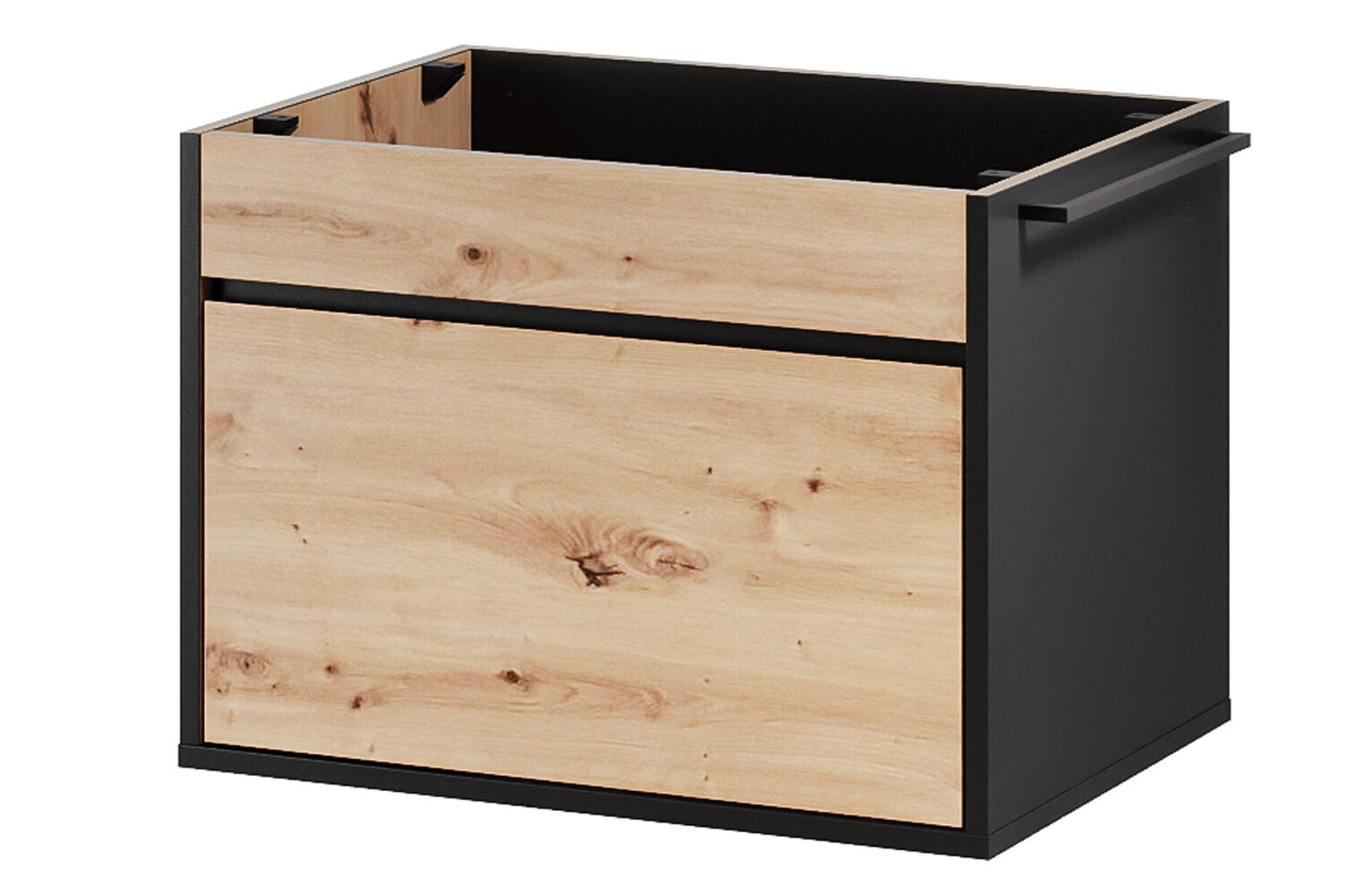 Závěsná skříňka pod umyvadlo Mossa 56 60 cm dub Artisan/černá