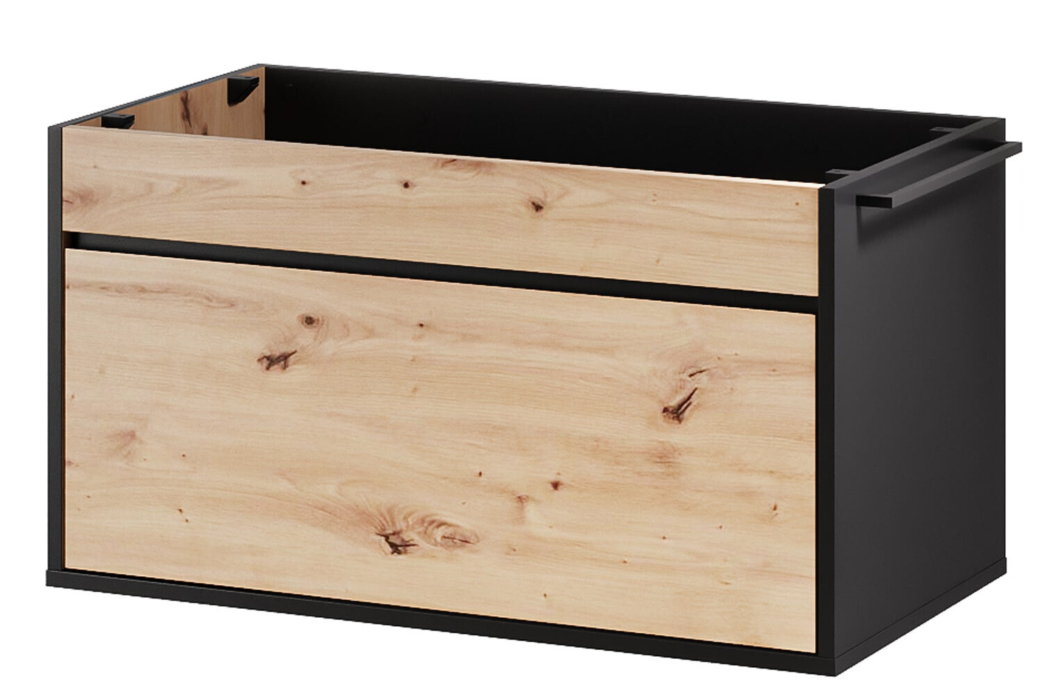 Závěsná skříňka pod umyvadlo Mossa 58 80 cm dub Artisan/černá