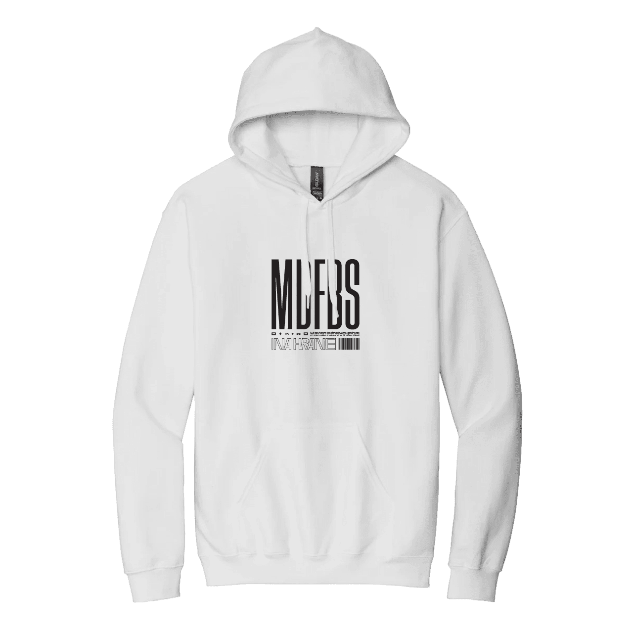 Moja Reč mikina Delik & Bengerer - MDFBS BARCODE Biela S