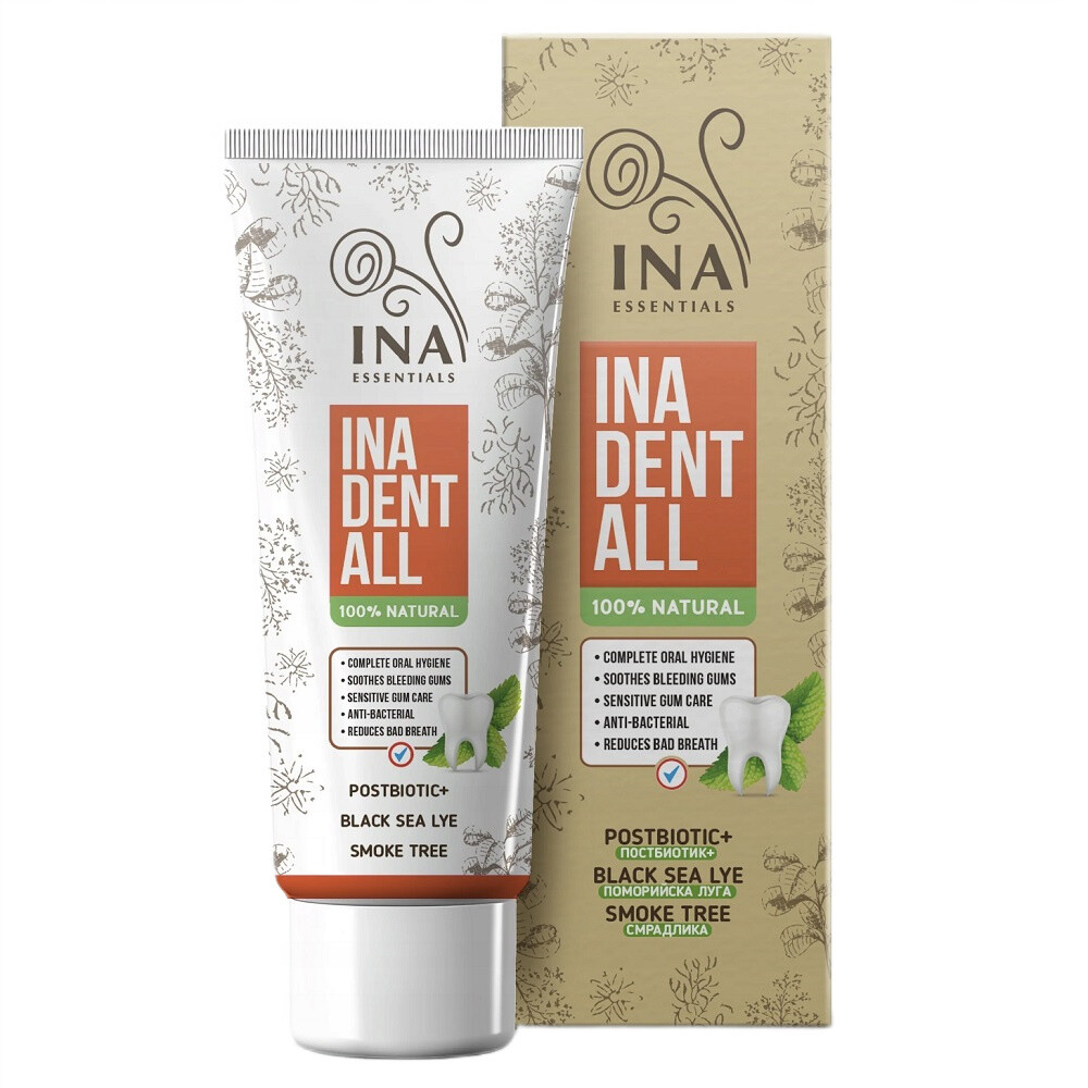 INA ESSENTIALS Prírodná Zubná Pasta bez Fluoridov Ina Dent all 75 ml
