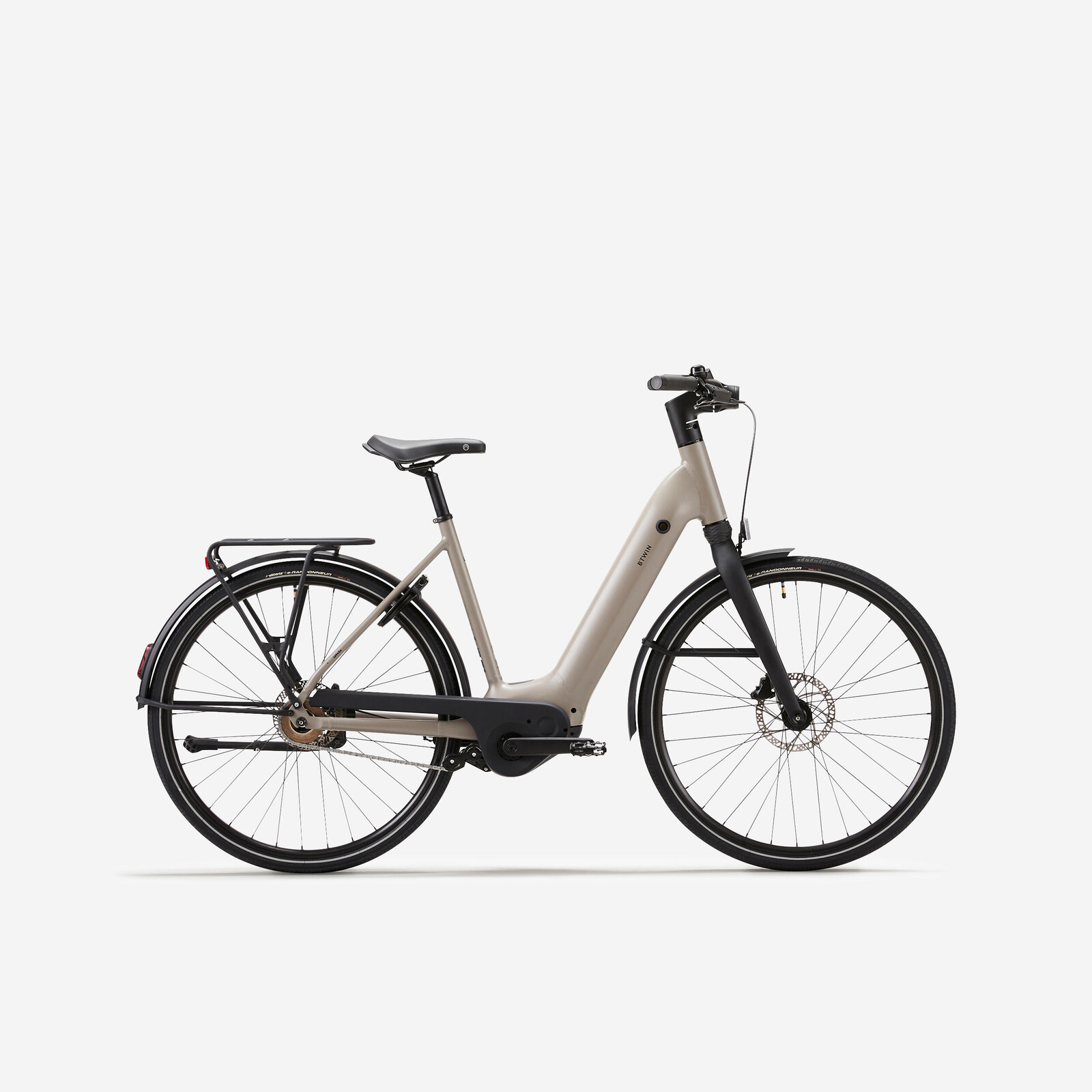 Mestský elektrobicykel LD 940E Connect nízky rám motor Owuru hnedý