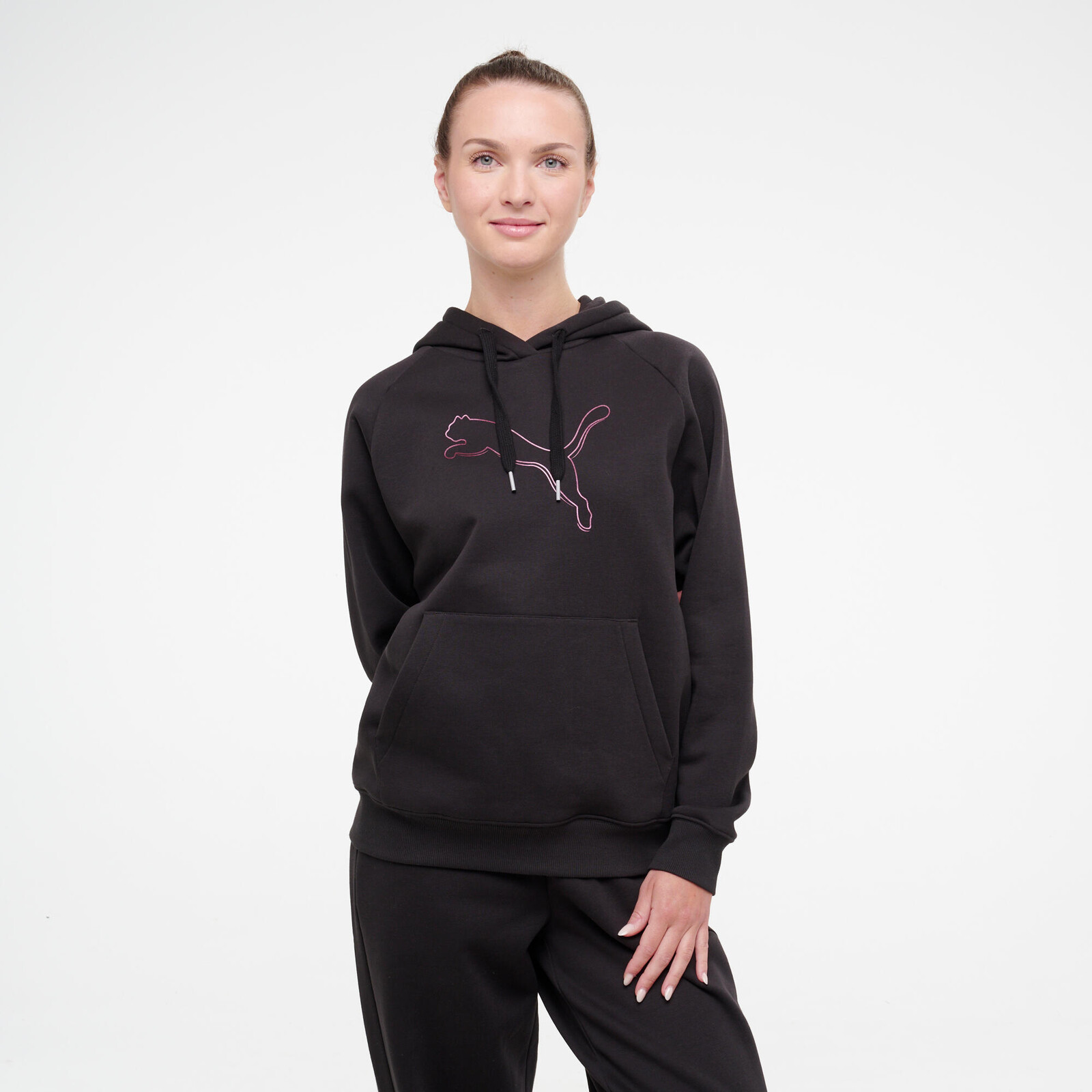 Puma dámska bavlnená mikina s kapucňou čierna