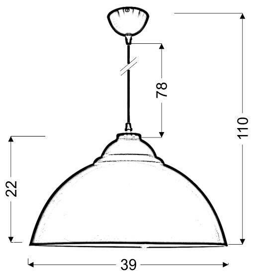 Závesná lampa Hang Uni 1xE27 zelená