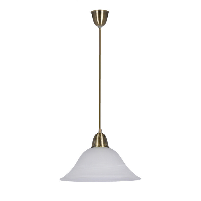 Závesná lampa Rubi Patina 1X60W E27 tienidlo biela alabaster