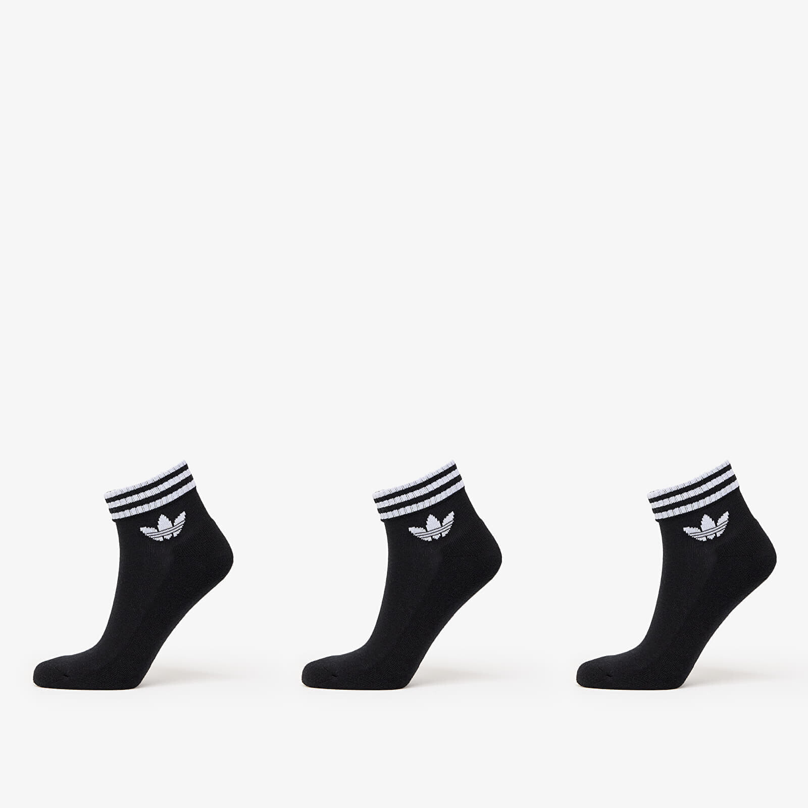 adidas 3-Stripes Ankle Socks 3-Pack Black S