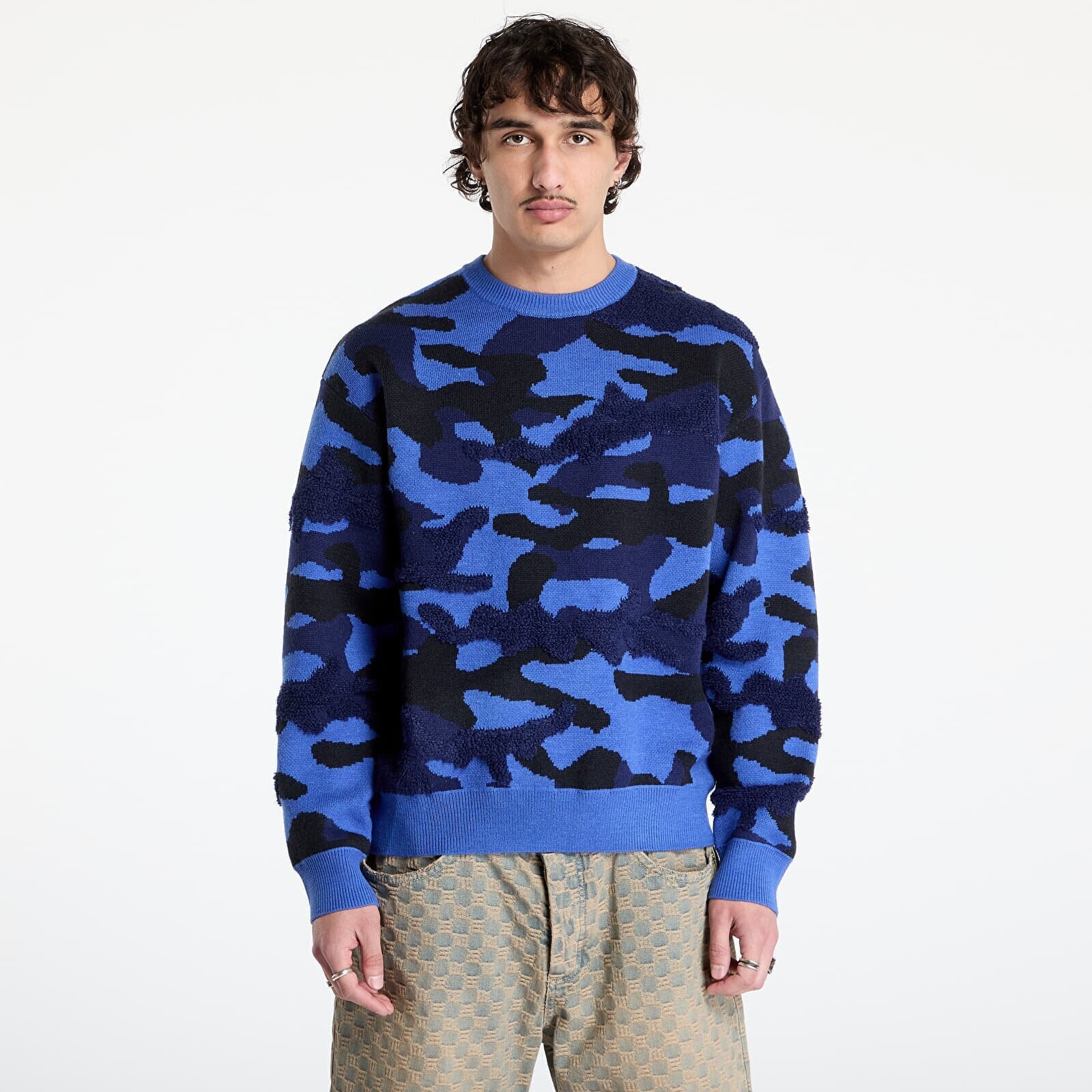 Sveter DIME Camo Chenille Knit UNISEX Marine S