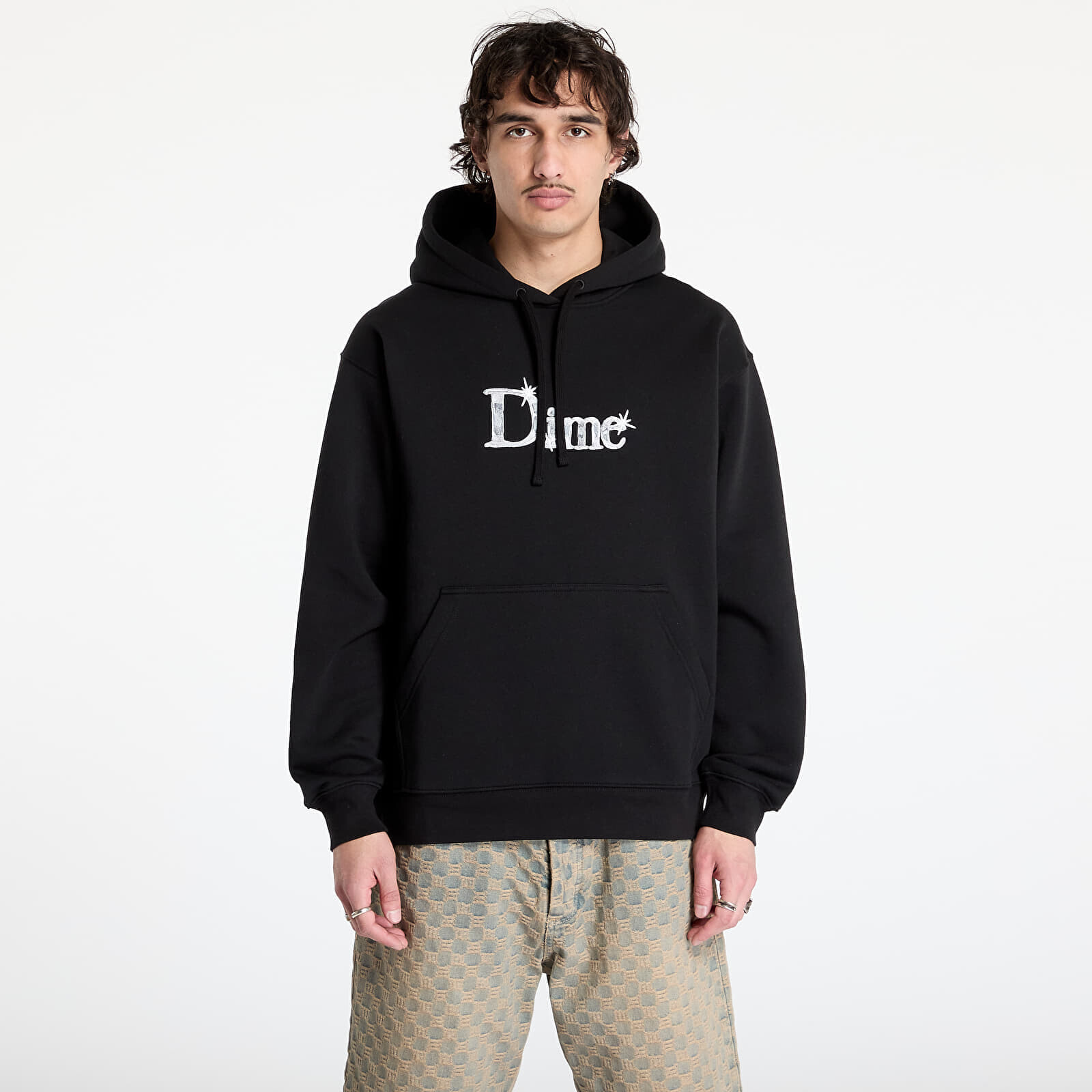Mikina DIME Classic Shiny Hoodie UNISEX Black XS