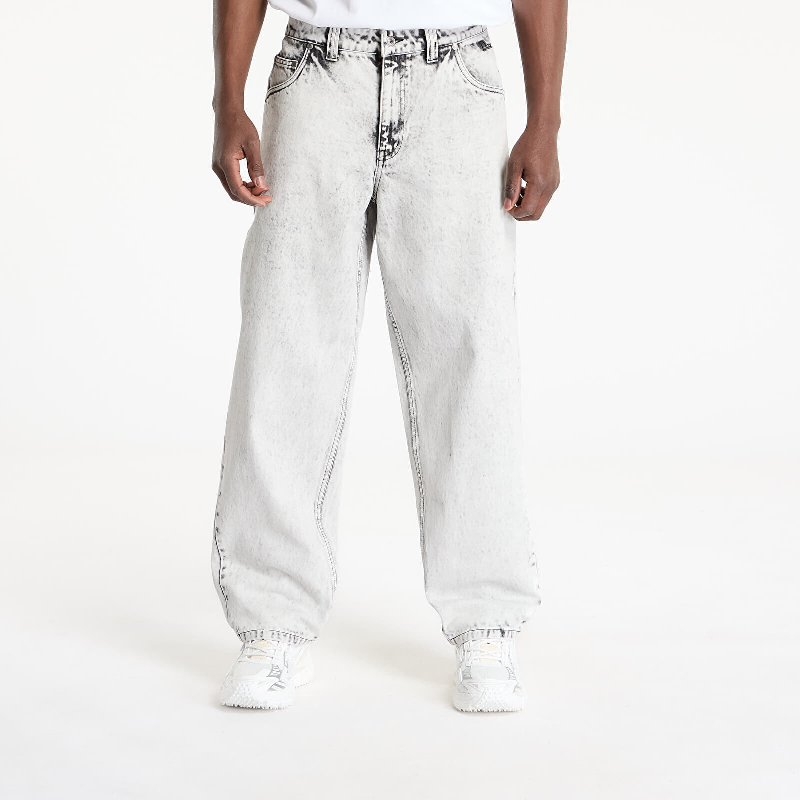 Džínsy DIME Classic Baggy Denim Pants Smoke White 28