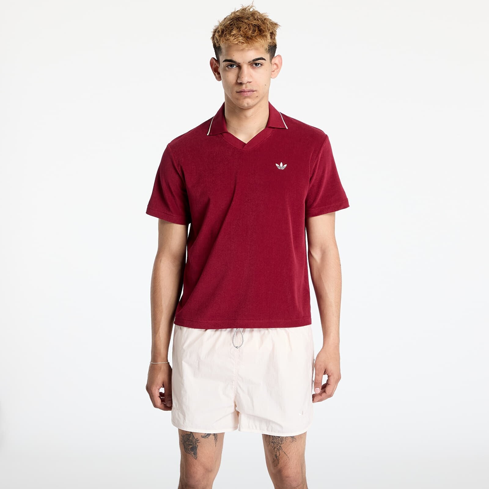 Tričko adidas x Wales Bonner Tlg Polo Red/ Collegiate Burgundy XS