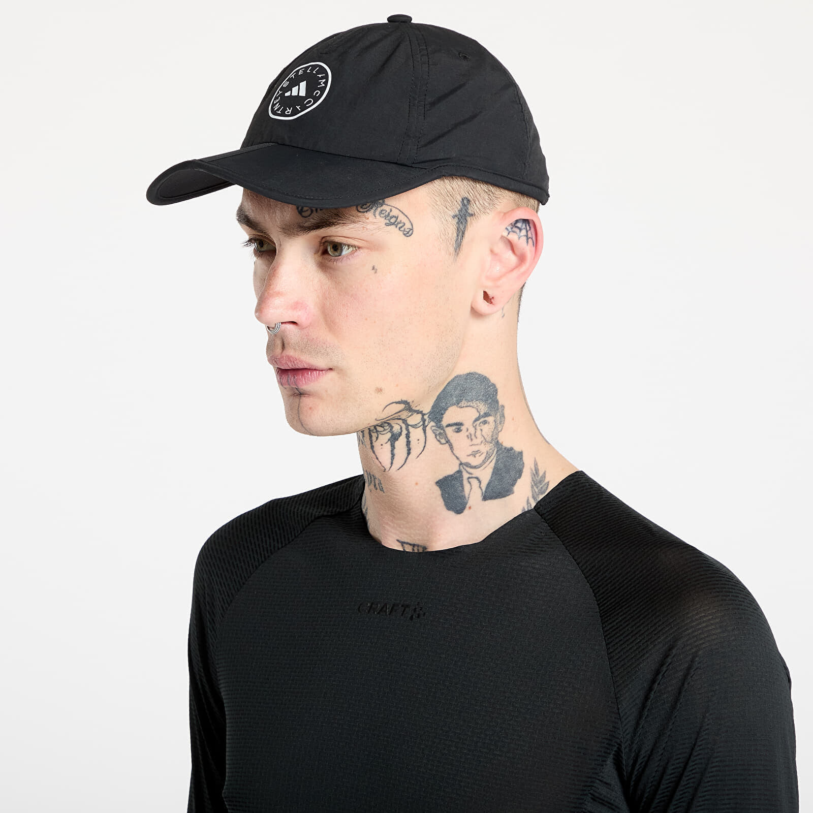 Šiltovka adidas x Stella McCartney Run Cap Black/ White/ Silver Met. S