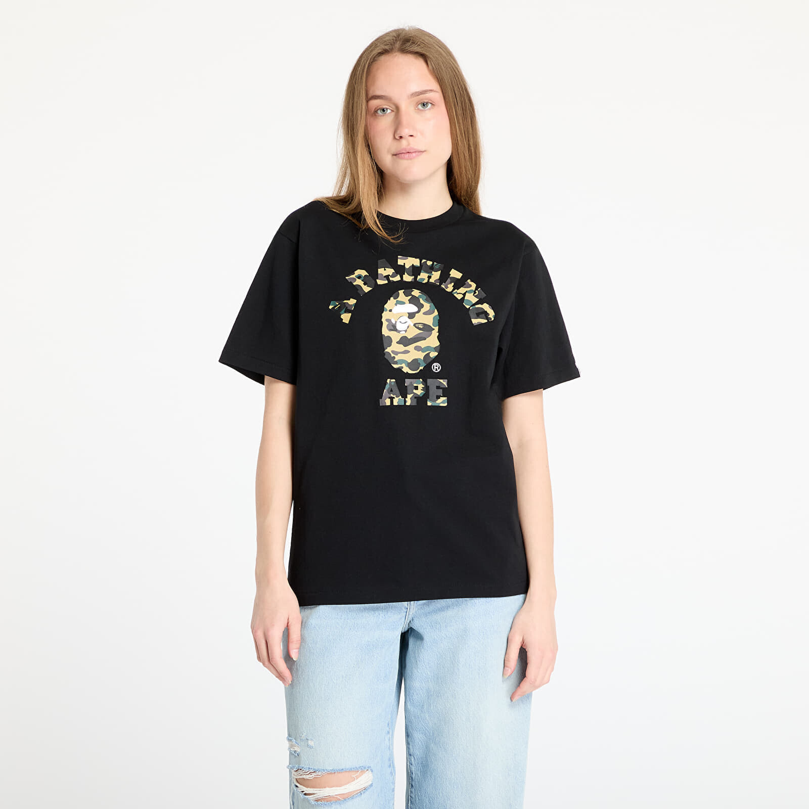 Tričko A BATHING APE 1St Camo College Tee UNISEX Black M